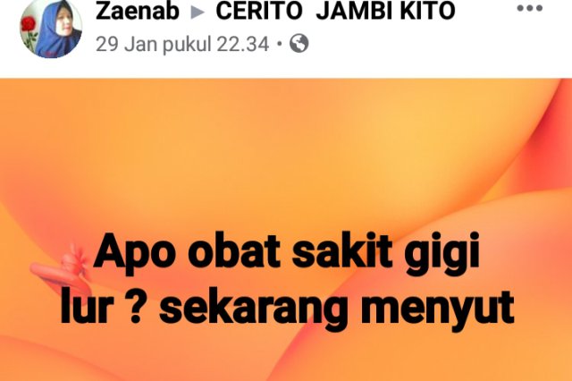 Nanya Obat Sakit Gigi di Grup FB, Jawaban Netizen Jambi Bikin Ngakak, Rasanya Pengen Nampol....