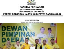 Musda VI DPD Partai Golkar Sarolangun, Gerry Trisatwika Ditetapkan sebagai Bakal Calon Ketua Masa Bakti 2026-2031