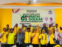 DPD Partai Golkar Sarolangun Gelar Peringatan HUT Partai Golkar ke-61, Pemotongan Tumpeng dan Pembagian Sembako 
