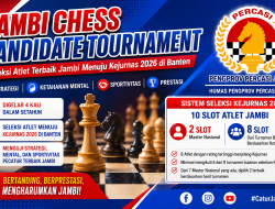 Jambi Chess Candidate Tournament Jadi Seleksi Kejurnas 2026, Percasi Tetapkan Sistem Berbasis Rating Provinsi