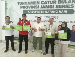 Tanjung Jabung Barat Juara Umum Turnamen Catur Percasi Jambi Seri V di Batang Hari
