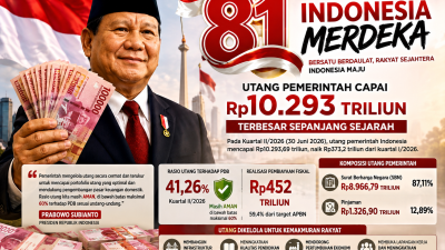 Utang Pemerintah Indonesia Tembus Rp10.293 Triliun, Tertinggi dalam Sejarah