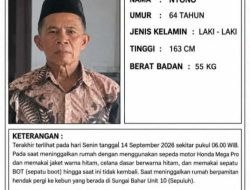 Kakek 64 Tahun Hilang di Sungai Bahar, Naik Mega Pro Tak Kunjung Pulang
