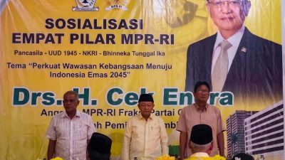 Cek Endra Sosialisasi Empat Pilar MPR RI Bersama Ormas Hasta Karya di Jambi, Perkuat Wawasan Kebangsaan Menuju Indonesia Emas 2045