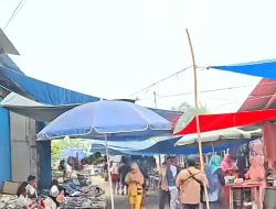 Di terjang kabut asap tebal pasar tradisional murai Tembesi tetap ramai